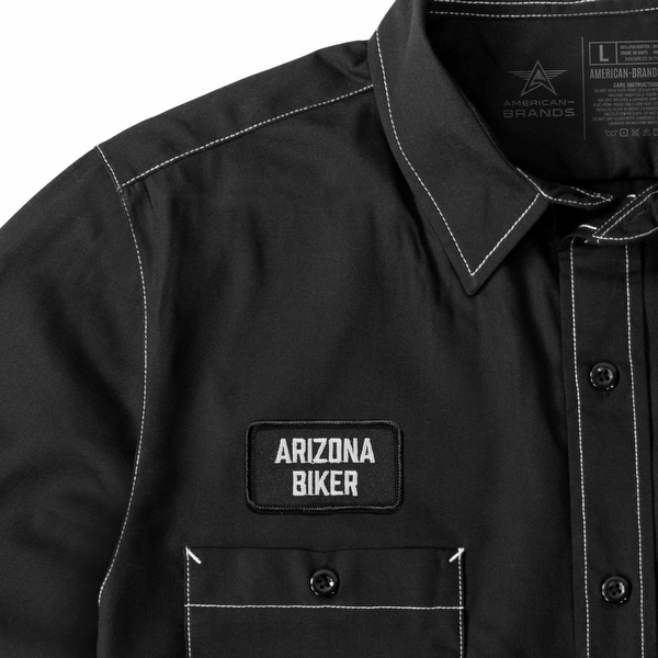 Men's Arizona Biker Contrast Stitch Shop Shirt
