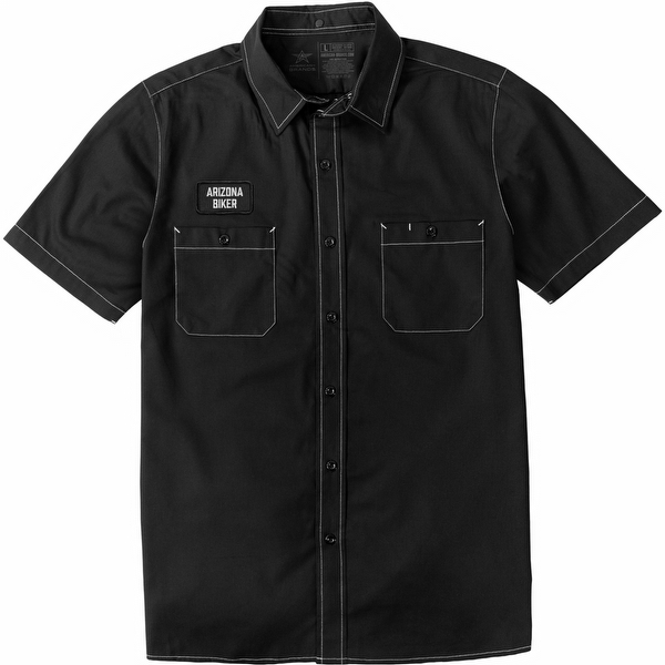Men's Arizona Biker Contrast Stitch Shop Shirt