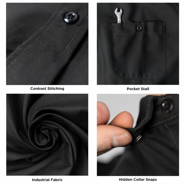 Men's Shield Contrast Stitch Shop Shirt