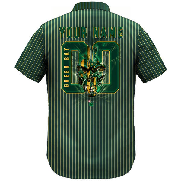 CUSTOM Men's Pinstripe Green Lightweight Shirt