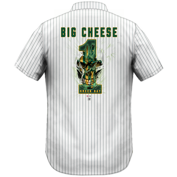 Men's Pinstripe Green Bay Big Cheese Lightweight Shirt