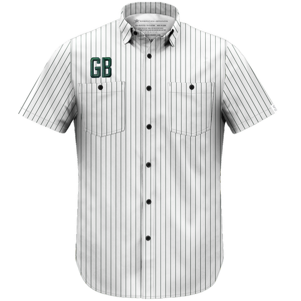 CUSTOM Men's Pinstripe Green Lightweight Shirt