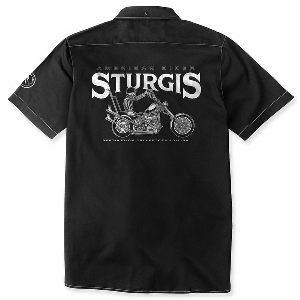 Men's Destination Sturgis Contrast Stitch Shop Shirt