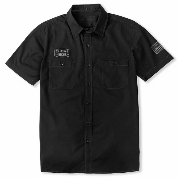 Men's Biker Sam Contrast Stitch Shop Shirt