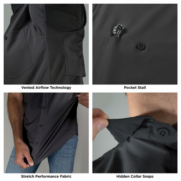 Men's Fish Hook Performance Fishing Shirt